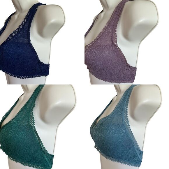Victoria’s Secret Bralette ~ Set of 4 ~ pullover Racerback ~ lightly padded~ S,M - Picture 10 of 14